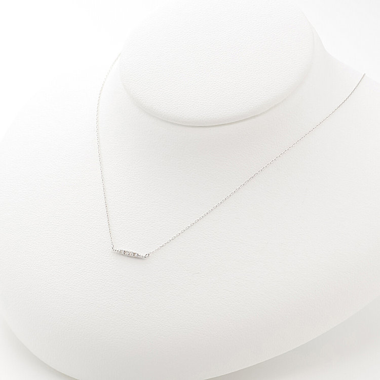 ESTELLE エステール K10 ホワイトゴールド ダイヤモンド ネックレス ホワイトゴールド