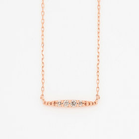 K10 ピンクゴールド ダイヤモンド ネックレス