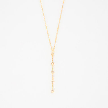 K10 イエローゴールド ダイヤモンド ネックレス