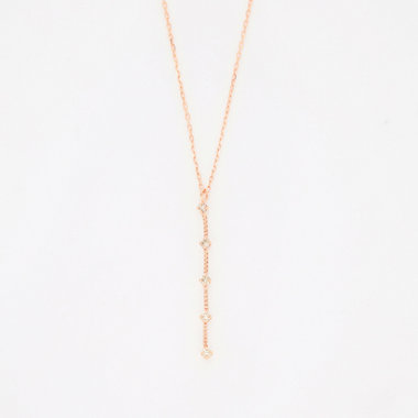 K10 ピンクゴールド ダイヤモンド ネックレス