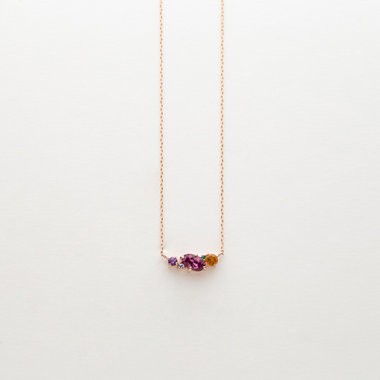 1月誕生石 K10 ピンクゴールド ロードライトガーネット ネックレス