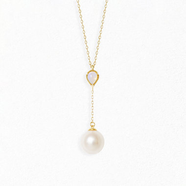 【WEB限定】10月誕生石 K10 イエローゴールド オパール ネックレス