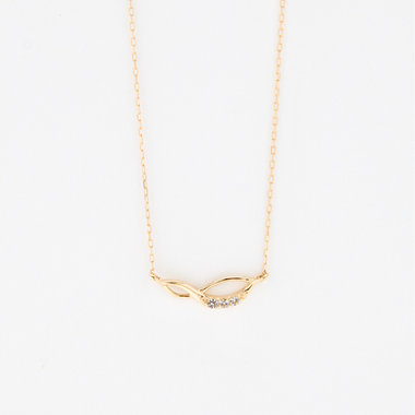 11月誕生石 K10 イエローゴールド ホワイトトパーズ ネックレス