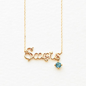 11月誕生石 K10 イエローゴールド ブルートパーズ ネックレス（さそり座）