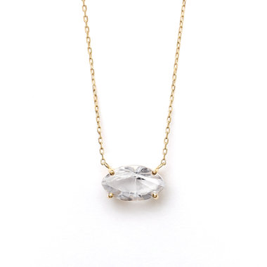 4月誕生石 K10 イエローゴールド クォーツ ネックレス