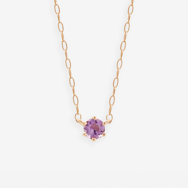 【ギフト】 WEB限定】2月誕生石 ネックレス アメジスト ピンクゴールド K18 アクセサリー