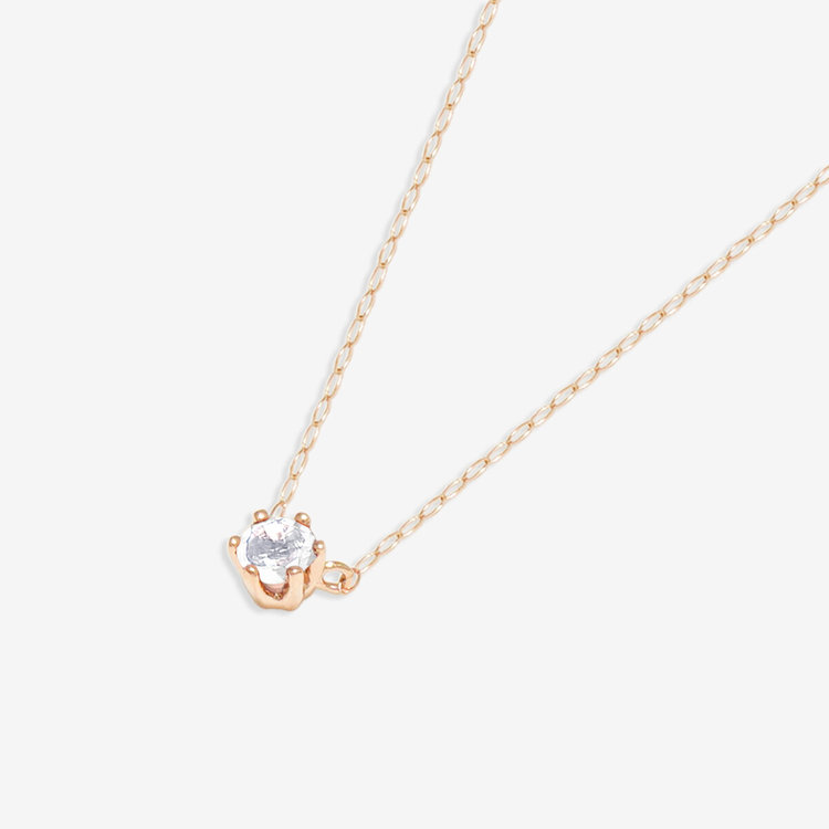 ESTELLE エステール 【WEB限定】6月誕生石 K18 ピンクゴールド ムーンストーン ネックレス ピンクゴールド