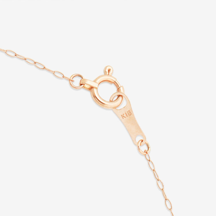 ESTELLE エステール 【WEB限定】6月誕生石 K18 ピンクゴールド ムーンストーン ネックレス ピンクゴールド