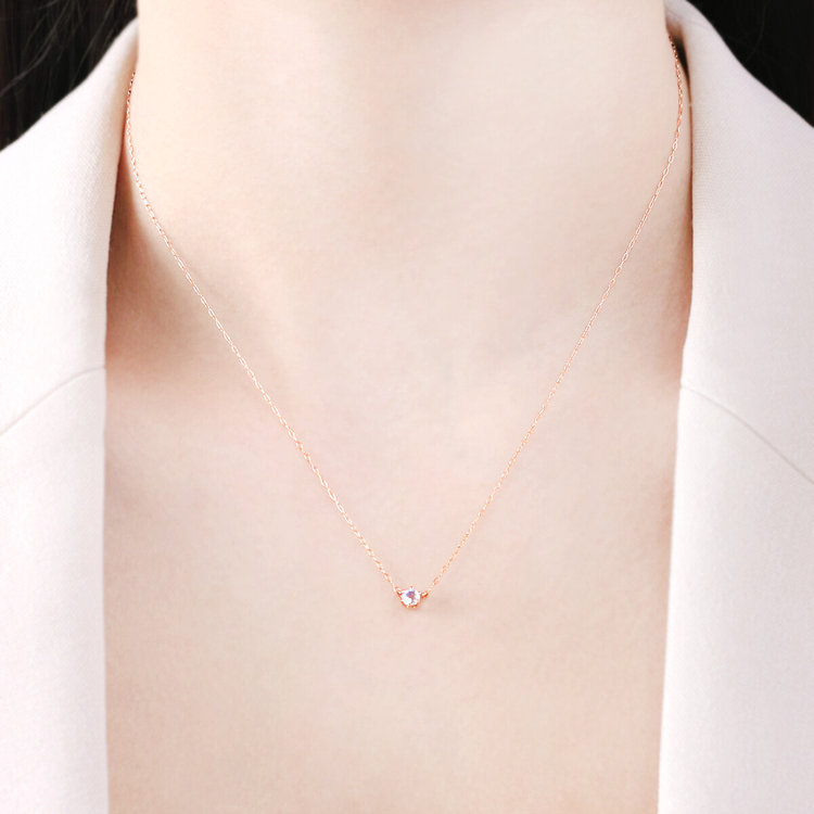 ESTELLE エステール 【WEB限定】6月誕生石 K18 ピンクゴールド ムーンストーン ネックレス ピンクゴールド