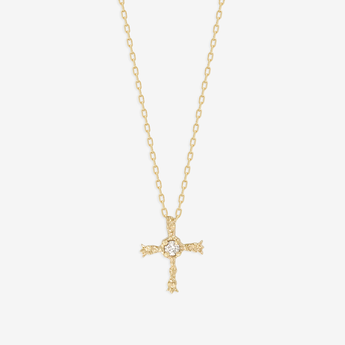 GLOW】K10 イエローゴールド ダイヤモンド ネックレス（0.05ct）（0442
