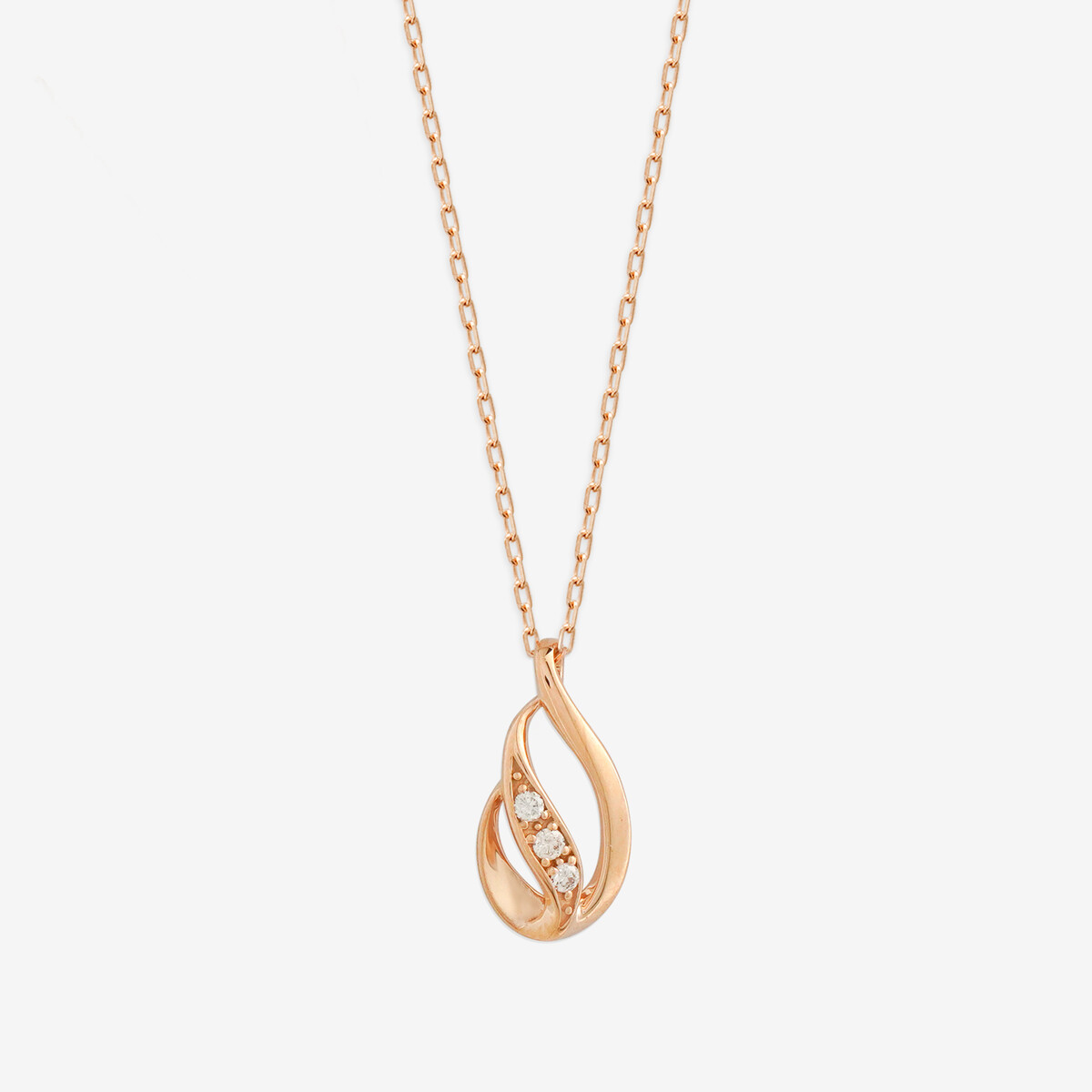 WEB限定】K18 ピンクゴールド ダイヤモンド ネックレス（0.15ct