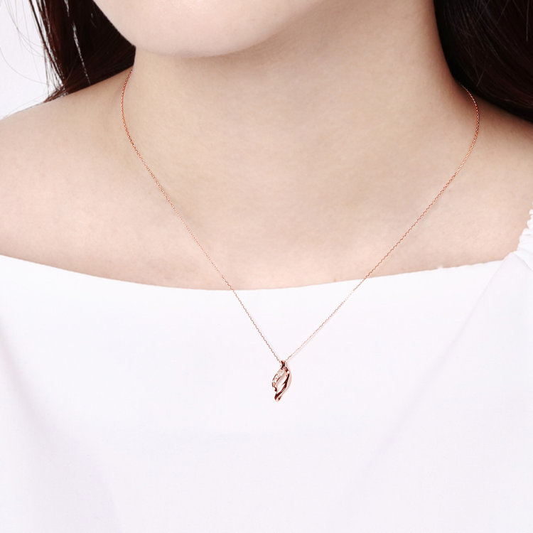 ESTELLE エステール K10 ピンクゴールド ダイヤモンド ネックレス ピンクゴールド