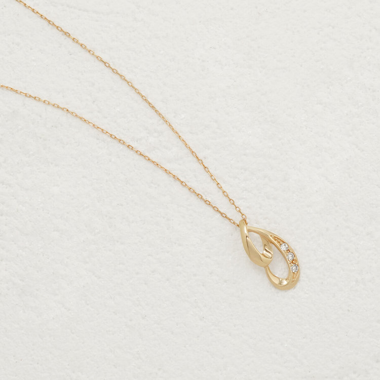 ESTELLE エステール K10 イエローゴールド ダイヤモンド ネックレス イエローゴールド