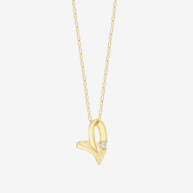 【WEB限定】K10 イエローゴールド ダイヤモンド ハート ネックレス