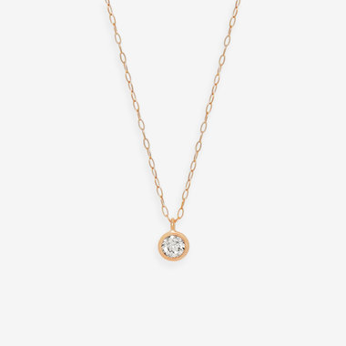 【WEB限定】K18 ピンクゴールド ダイヤモンド ネックレス（0.15ct）