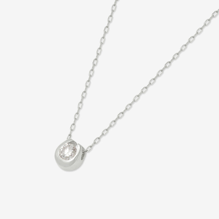 ESTELLE エステール 【WEB限定】K10 ホワイトゴールド ダイヤモンド 馬蹄 ネックレス ホワイトゴールド