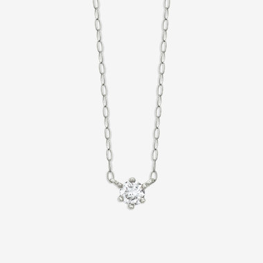 【WEB限定】K18 ホワイトゴールド ダイヤモンド ネックレス（0.15ct）