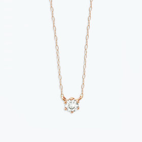 【WEB限定】K18 ピンクゴールド ダイヤモンド ネックレス（0.15ct）