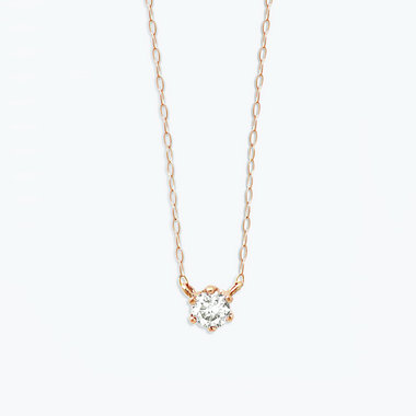 【WEB限定】K18 ピンクゴールド ダイヤモンド ネックレス（0.15ct）