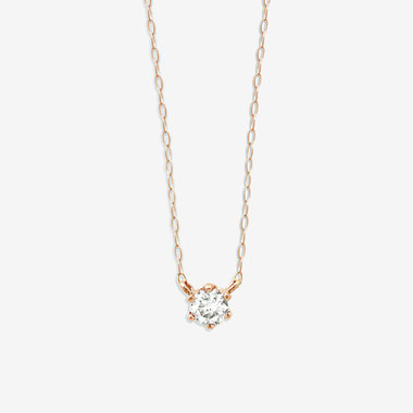 【WEB限定】K18 ピンクゴールド ダイヤモンド ネックレス（0.15ct）