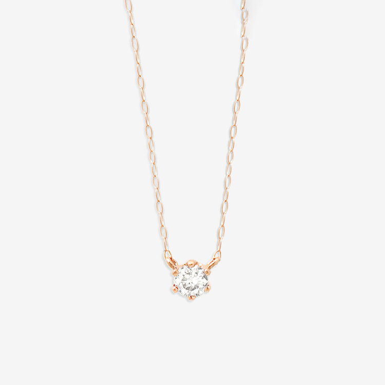 WEB限定】K18 ピンクゴールド ダイヤモンド ネックレス（0.15ct