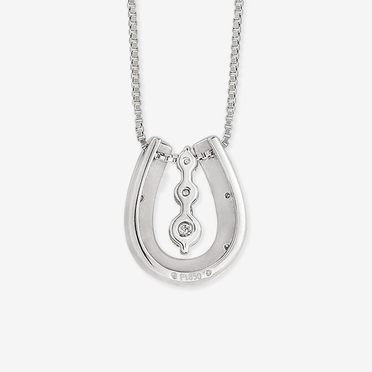 ESTELLE エステール 【GLOW】プラチナ ダイヤモンド 馬蹄 ネックレス プラチナム