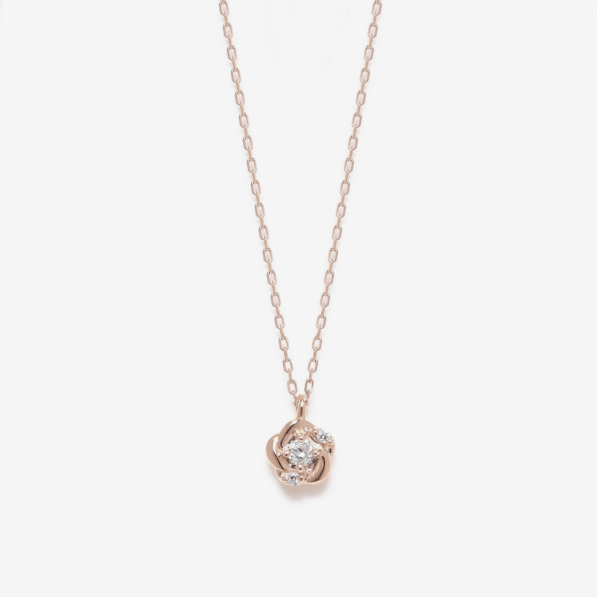 WEB限定】K18 ピンクゴールド ダイヤモンド ネックレス（0.06ct