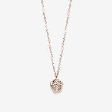 【WEB限定】K10 ピンクゴールド ダイヤモンド フラワー ネックレス
