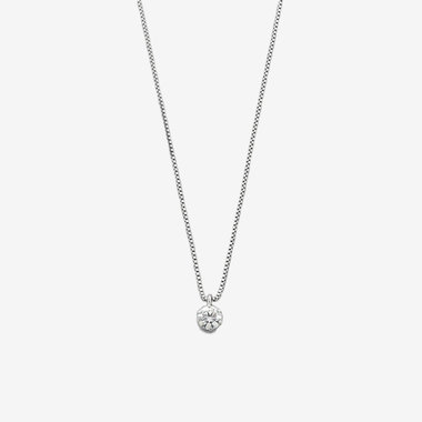 【Heart＆Cupid】プラチナ ダイヤモンド ネックレス（0.15ct）