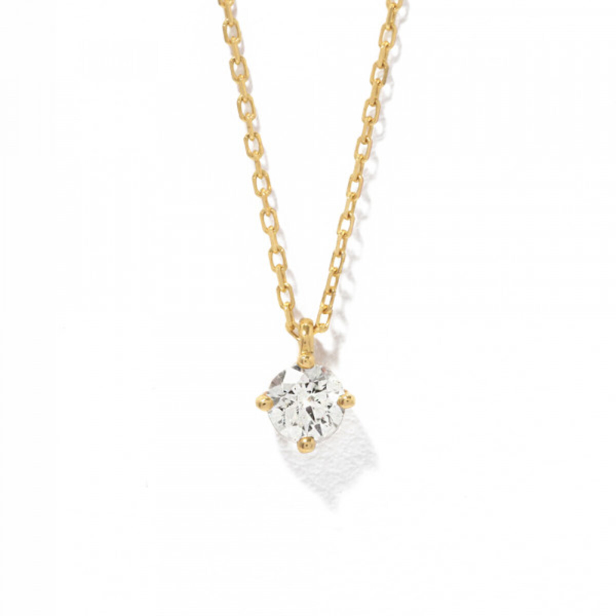 K18 イエローゴールド ダイヤモンド ネックレス（0.15ct）<H&C