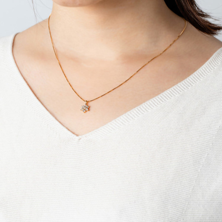 ESTELLE エステール K18 イエローゴールド ダイヤモンド ネックレス（0.36ct） イエローゴールド