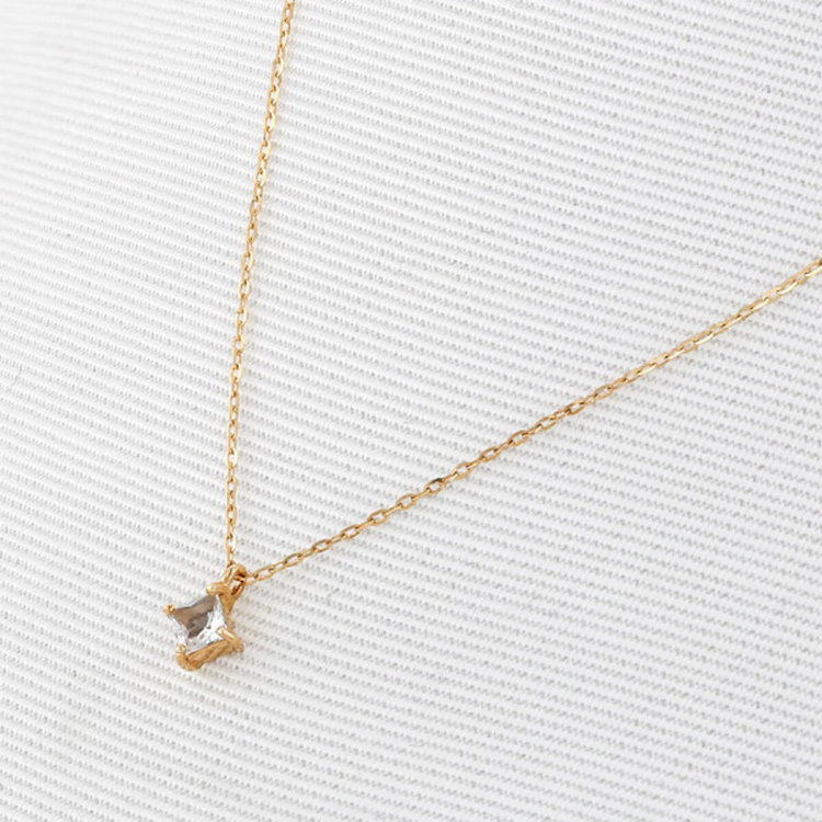 ESTELLE エステール 【ドラマ着用】4月誕生石 K10 イエローゴールド クォーツ ネックレス イエローゴールド