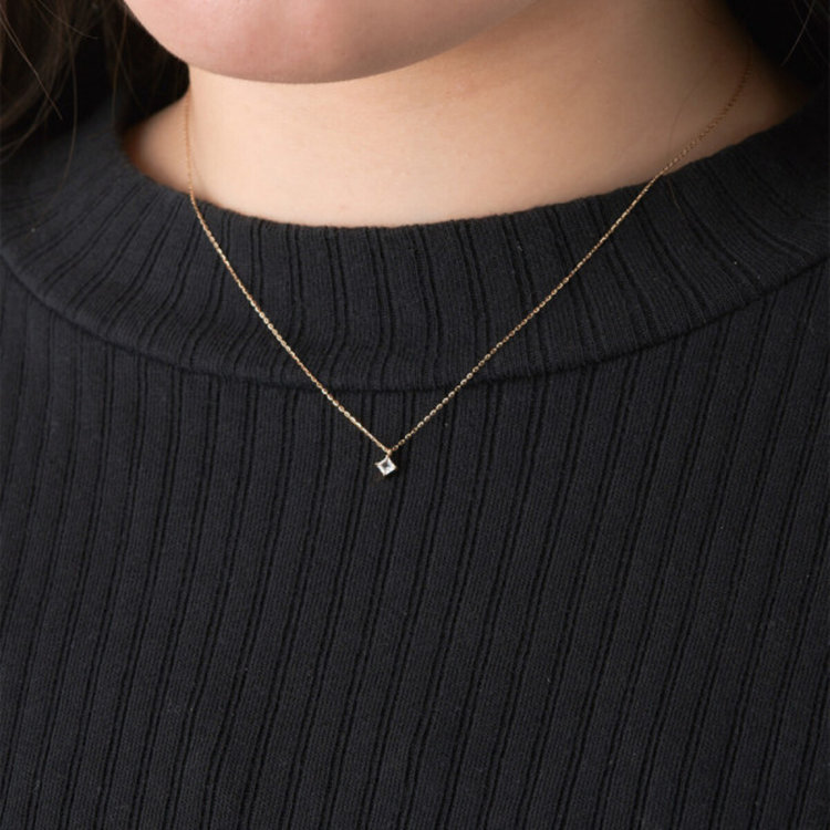 ESTELLE エステール 【ドラマ着用】4月誕生石 K10 イエローゴールド クォーツ ネックレス イエローゴールド