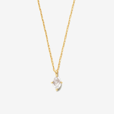 4月誕生石 K10 イエローゴールド クォーツ ネックレス