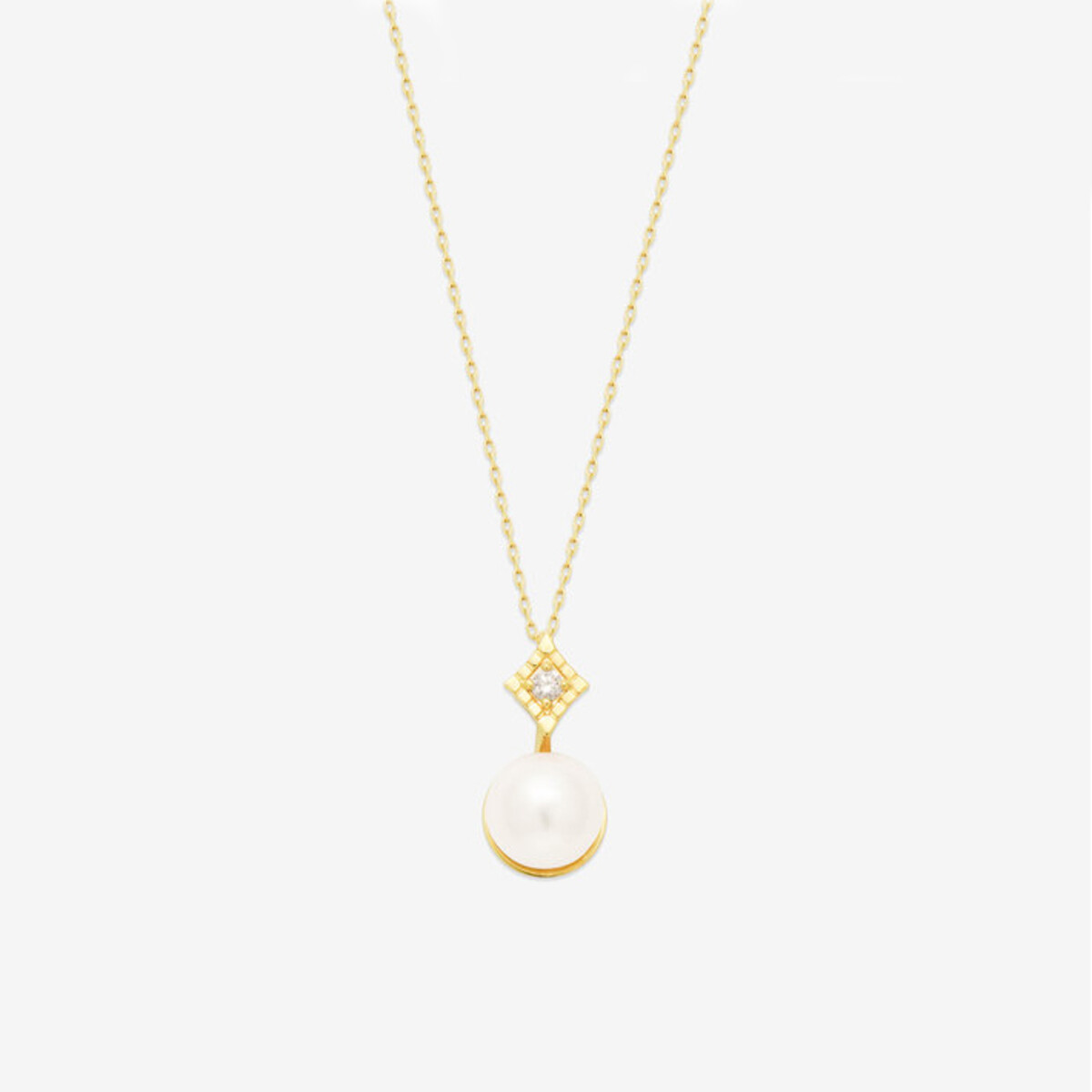 美品BLOOM K10 フラワーモチーフパヴェダイヤモンドネックレス K10 イエローゴールド ダイヤモンド フラワー ネックレス<H&C