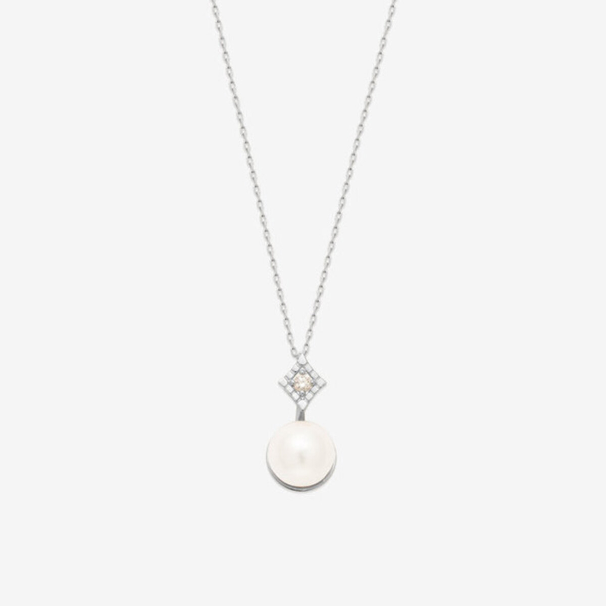 ダンシングストーン】K10 ホワイトゴールド ダイヤモンド しずく