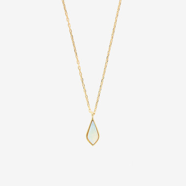 10月誕生石 K10 イエローゴールド オパール ネックレス