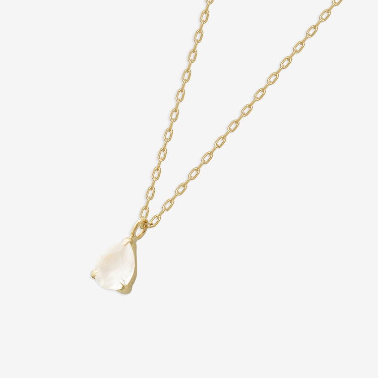 ESTELLE エステール 【WEB限定】6月誕生石 K10 イエローゴールド ムーンストーン しずく ネックレス イエローゴールド