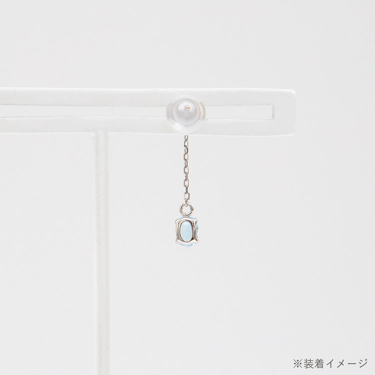 ESTELLE エステール 11月誕生石 K10 ホワイトゴールド ブルートパーズ ピアスチャーム ※片耳用 ホワイトゴールド