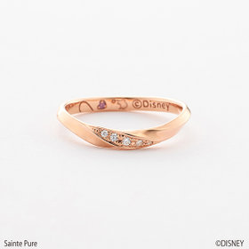 【ディズニー】SMACK 9月誕生石 シルバー ピンクゴールドメッキ サファイア ペアリング（レディース）