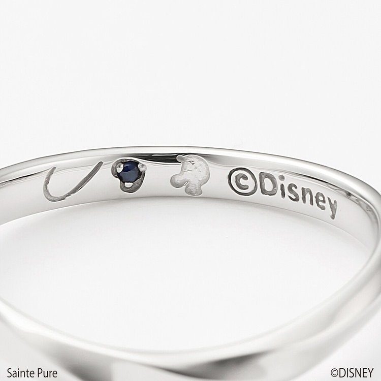ESTELLE エステール 【ディズニー】SMACK 9月誕生石 シルバー ロジウムメッキ サファイア ペアリング（メンズ） シルバー