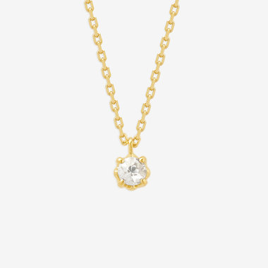 【公式サイト限定】4月誕生石 シルバー イエローゴールドメッキ クォーツ リバーシブル ネックレス