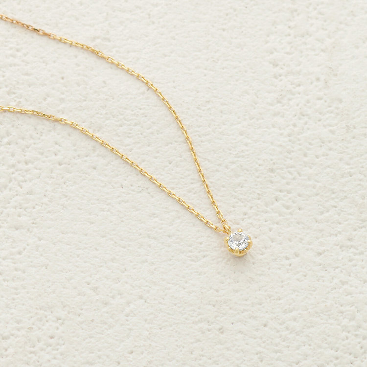 ESTELLE エステール 【公式サイト限定】4月誕生石 シルバー イエローゴールドメッキ クォーツ リバーシブル ネックレス イエロー