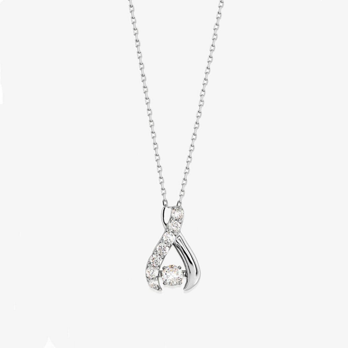 ダンシングストーン】シルバー ロジウムメッキ キュービックジルコニア