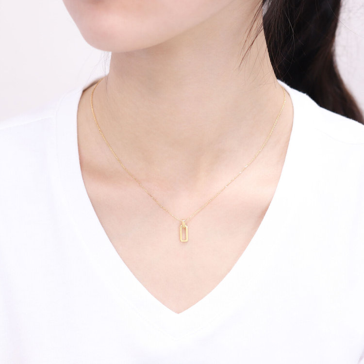 ESTELLE エステール 【WEB限定】シルバー イエローゴールドメッキ ペアネックレス（レディース） イエロー