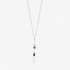 【WEB限定】シルバー ロジウムメッキ ブラックダイヤモンド ペアネックレス