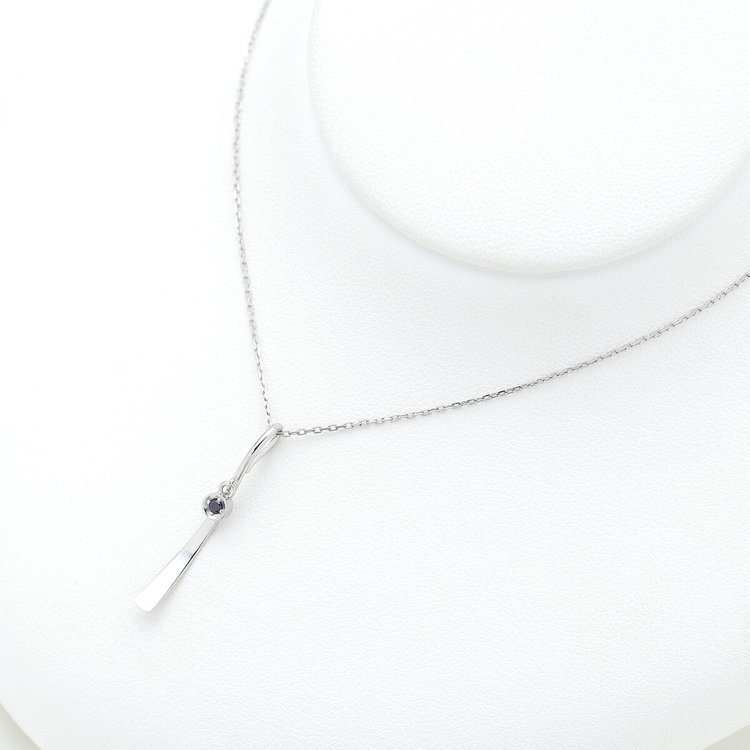 ESTELLE エステール 【WEB限定】シルバー ロジウムメッキ ブラックダイヤモンド ペアネックレス シルバー