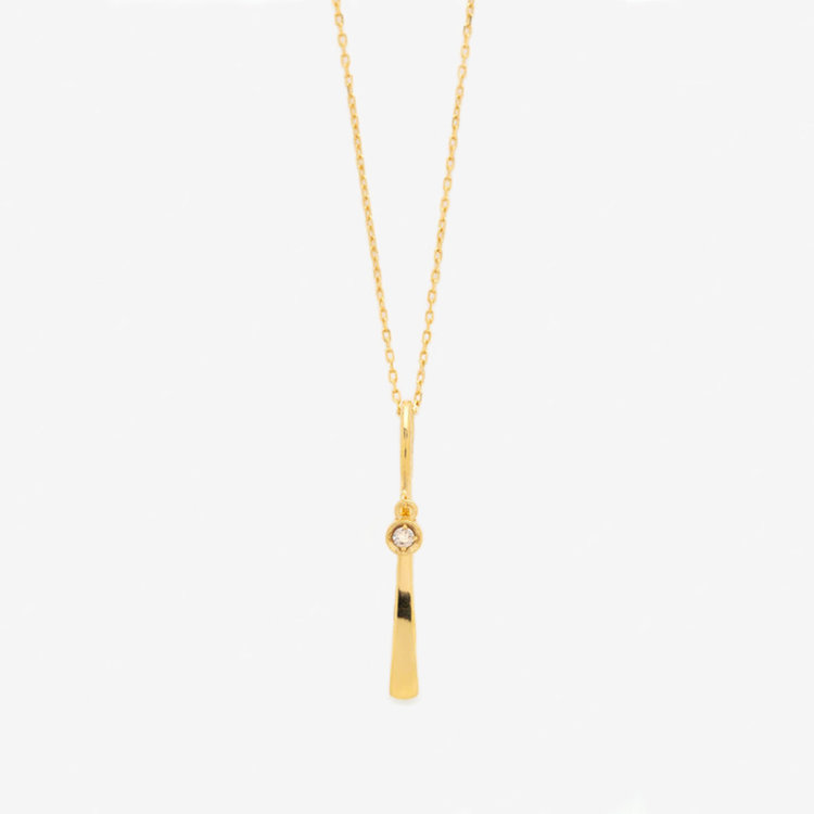 ESTELLE エステール 【WEB限定】シルバー イエローゴールドメッキ ダイヤモンド ペアネックレス イエロー