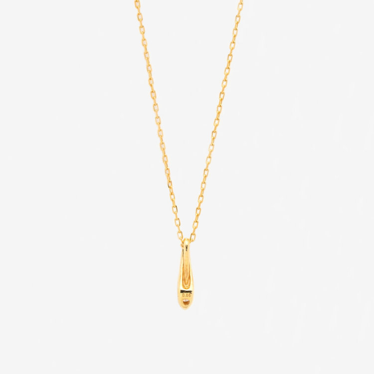 ESTELLE エステール 【WEB限定】シルバー イエローゴールドメッキ ダイヤモンド ペアネックレス イエロー