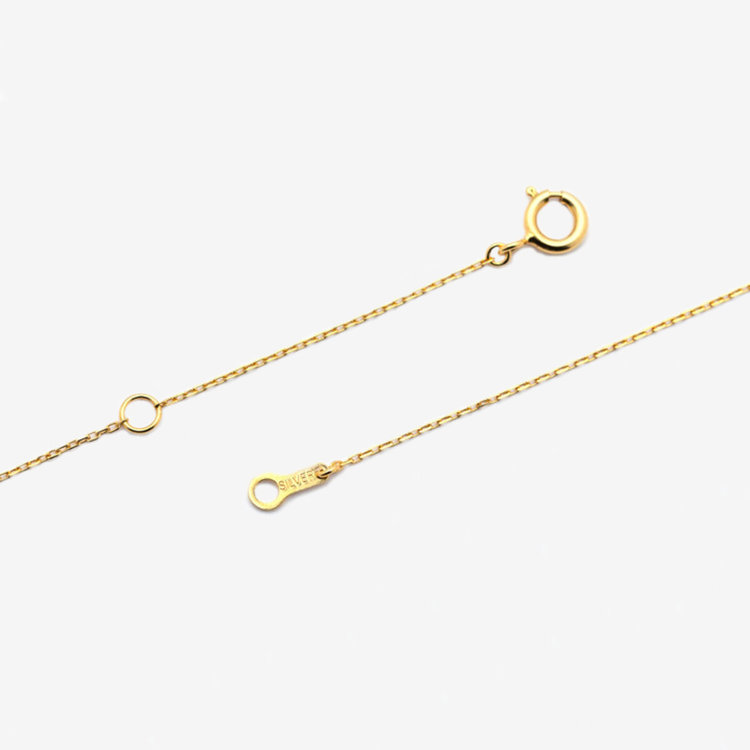 ESTELLE エステール 【WEB限定】シルバー イエローゴールドメッキ ダイヤモンド ペアネックレス イエロー